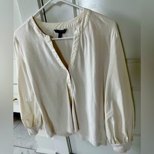 Banana Republic mixed media top